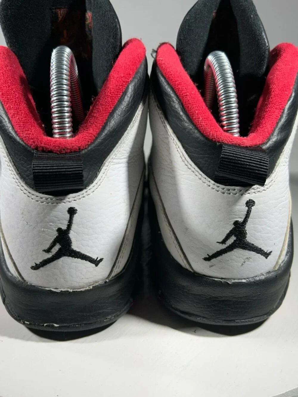 Nike Air Jordan 10 Retro Boys Basketball Sneakers Size 6 6Y White Leather Shoes